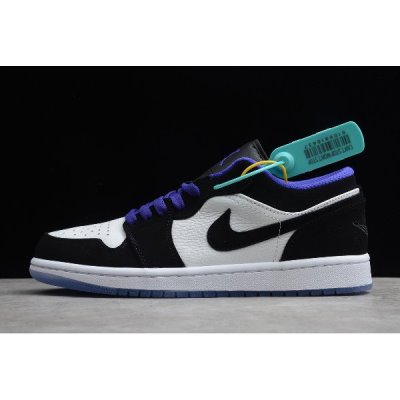 Nike Erkek Air Jordan 1 Low Siyah / Mor Basketbol Ayakkabısı Türkiye - 93GX7P70